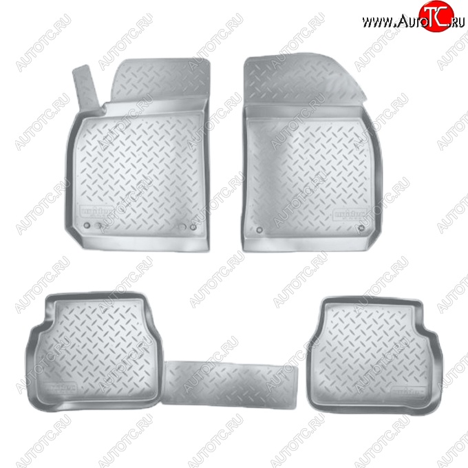 3 999 р. Коврики салонные Noplast (3D)  Cadillac Bls  седан (2006-2011) (Серые)  с доставкой в г. Кемерово