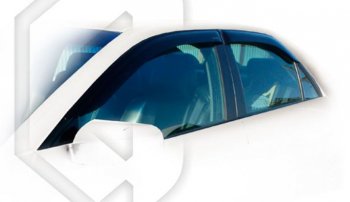 Ветровики дверей CA-Plastic Cadillac CTS  седан (2002-2007) (Classic полупрозрачный, Без хром.молдинга)