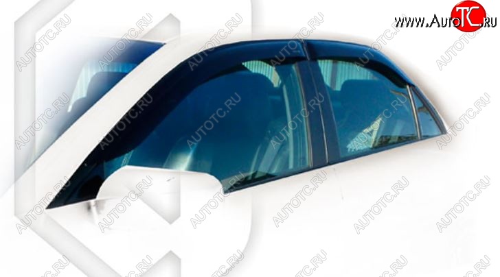 2 159 р. Дефлектора окон CA-Plastiс Cadillac CTS седан (2007-2013) (Classic полупрозрачный)  с доставкой в г. Кемерово