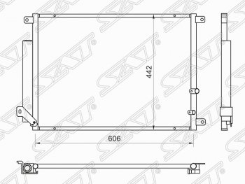 11 399 р. Радиатор кондиционера SAT  Cadillac CTS  седан (2007-2013)  с доставкой в г. Кемерово. Увеличить фотографию 1