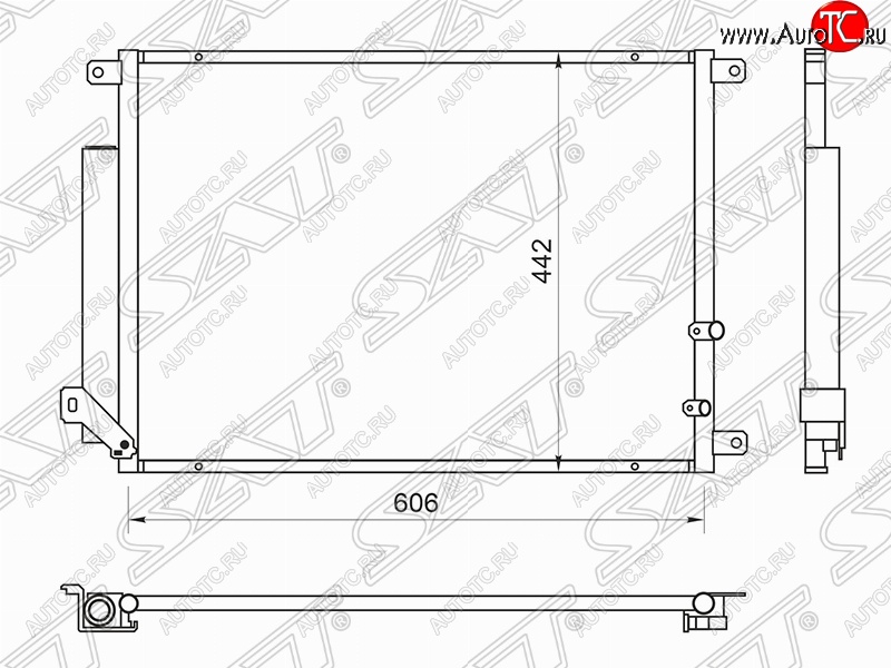 11 399 р. Радиатор кондиционера SAT Cadillac CTS седан (2007-2013)  с доставкой в г. Кемерово