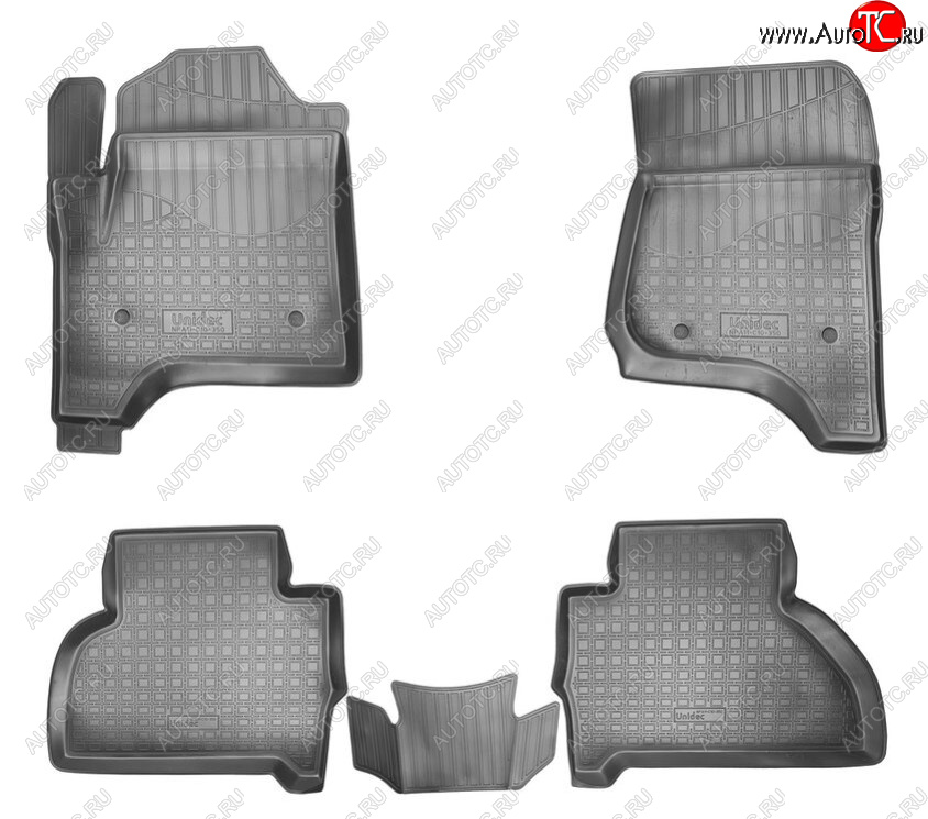 3 799 р. Комплект ковриков в салон Norplast Unidec (5 мест) Cadillac Escalade GMTK2 джип 5 дв. короткая база (2015-2020) (Цвет: черный)  с доставкой в г. Кемерово