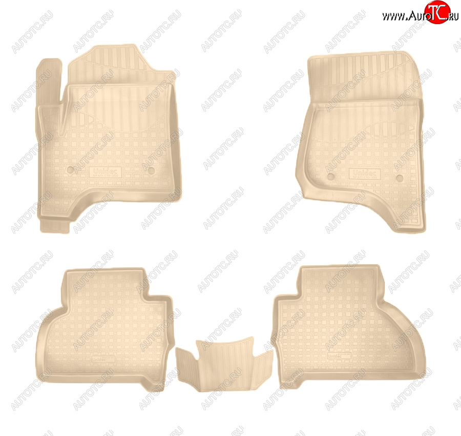 3 799 р. Коврики салона Norplast Unidec (5 мест)  Cadillac Escalade  GMTK2 джип 5 дв. (2015-2020), Chevrolet Tahoe  K2UC (2014-2021) (Цвет: бежевый)  с доставкой в г. Кемерово