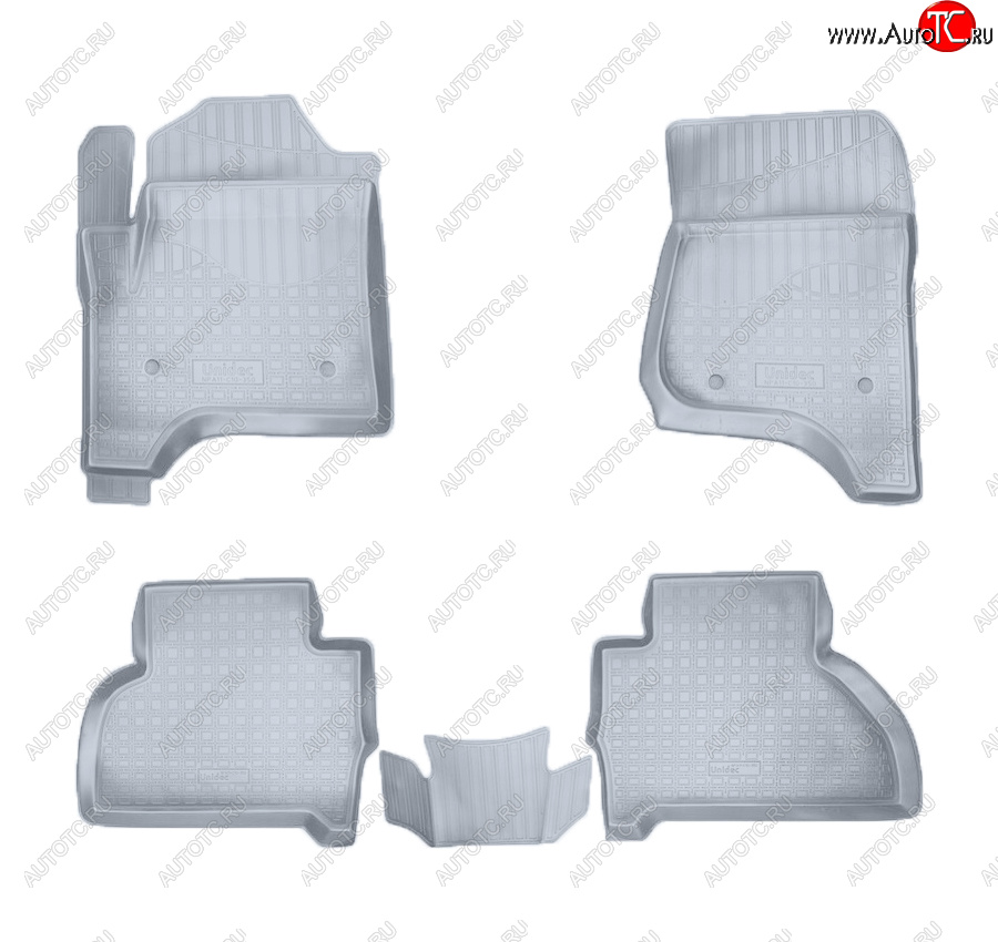 3 799 р. Коврики салона Norplast Unidec (5 мест)  Cadillac Escalade  GMTK2 джип 5 дв. (2015-2020), Chevrolet Tahoe  K2UC (2014-2021) (Цвет: серый)  с доставкой в г. Кемерово
