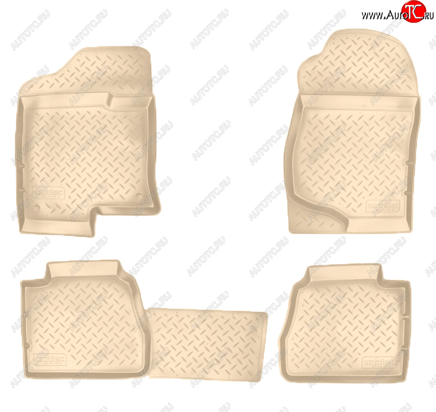 3 799 р. Коврики салона Norplast Unidec  Cadillac Escalade  GMT926 джип 5 дв. (2006-2014), Chevrolet Tahoe  GMT900 (2006-2013) (Цвет: бежевый)  с доставкой в г. Кемерово