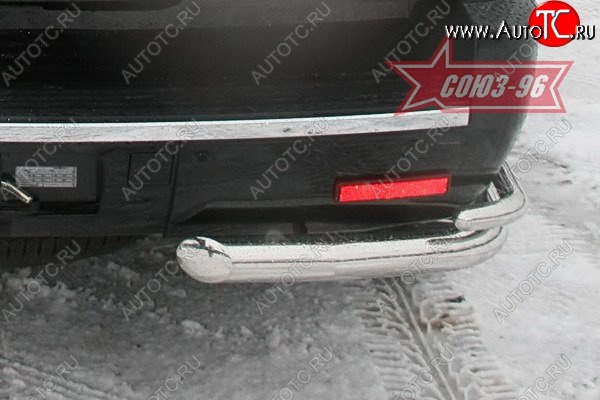 21 689 р. Защита заднего бампера Souz-96 (d76/42) Cadillac Escalade GMT926 джип 5 дв. короткая база (2006-2014)  с доставкой в г. Кемерово