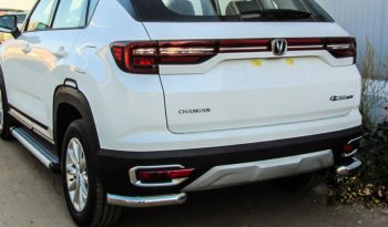 Защита заднего бампера Slitkoff (уголки из 1 трубы d57 мм) Changan CS35 Plus (2018-2022) дорестайлинг