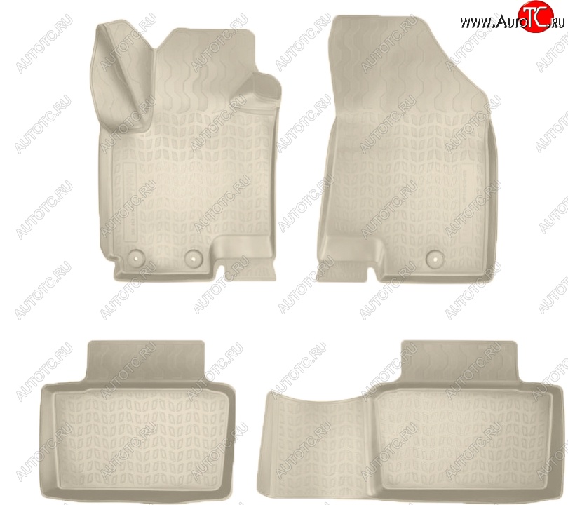 2 599 р. Коврики салонные Noplast (3D)  Changan CS35 Plus (2018-2022) дорестайлинг (Бежевые)  с доставкой в г. Кемерово