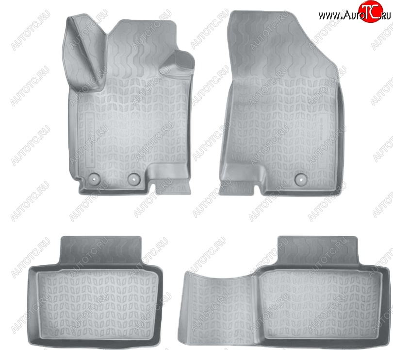 2 599 р. Коврики салонные Noplast (3D)  Changan CS35 Plus (2018-2022) дорестайлинг (Серые)  с доставкой в г. Кемерово