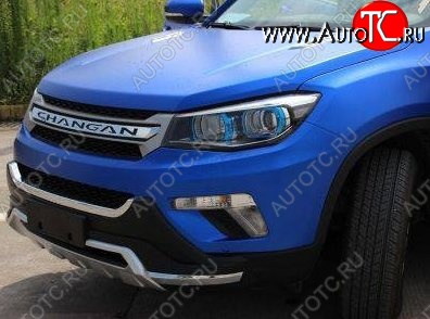 10 999 р. Накладка на передний бампер CT Changan CS75 дорестайлинг (2013-2017) (Неокрашенная)  с доставкой в г. Кемерово