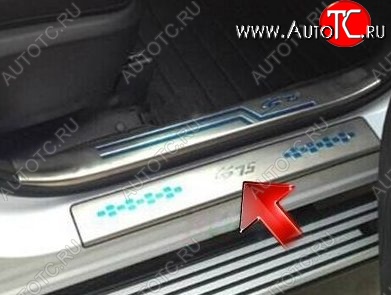 1 899 р. Накладки на порожки автомобиля CT Changan CS75 дорестайлинг (2013-2017)  с доставкой в г. Кемерово