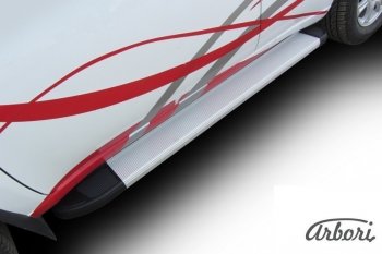 10 619 р. Порожки для ног Arbori Optima Silver Chery Tiggo T11 рестайлинг (2013-2016)  с доставкой в г. Кемерово. Увеличить фотографию 2