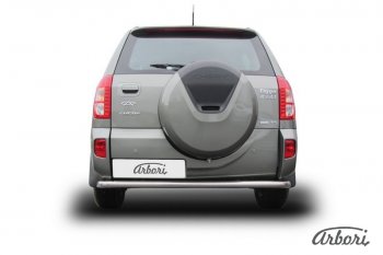 11 429 р. Защита заднего бампера Arbori (легированная сталь, 1 труба d57 mm). Chery Tiggo T11 рестайлинг (2013-2016)  с доставкой в г. Кемерово. Увеличить фотографию 2