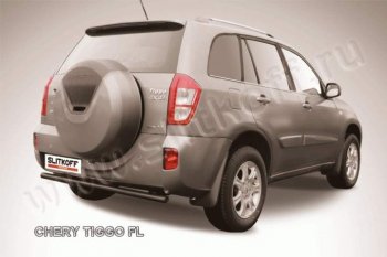 Защита заднего бампера из трубы d57 Slitkoff Chery Tiggo T11 (2013-2016) рестайлинг