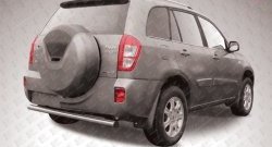 Защита заднего бампера из трубы диаметром 76 мм Slitkoff Chery Tiggo T11 (2013-2016) рестайлинг
