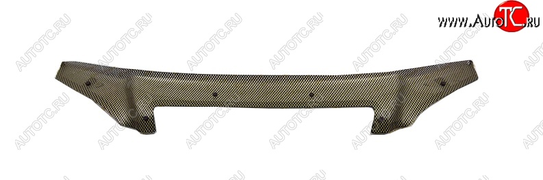 2 299 р. Дефлектор капота CA-Plastiс  Chery Amulet (Corda)  A15 (2003-2010) лифтбэк (Шелкография карбон-золото)  с доставкой в г. Кемерово