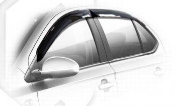 Дефлектора окон CA-Plastiс Chery Bonus 3 (A19) седан (2013-2016) (Classic полупрозрачный)
