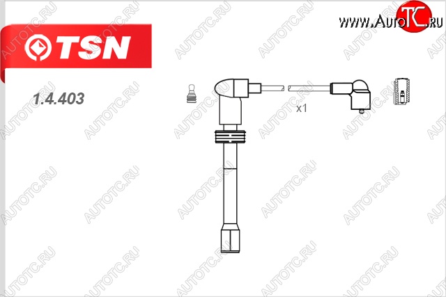 179 р. Провод высоковольтный свечной (№3) TSN  Chery Cross Eastar  B14 - M12  с доставкой в г. Кемерово