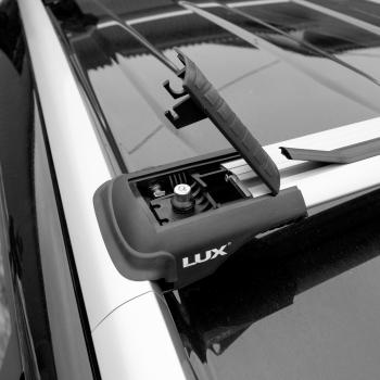 9 649 р. Багажник в сборе LUX Хантер L42-R Лада Калина 1117 универсал (2004-2013) (аэро-трэвэл (80-90 см), черный)  с доставкой в г. Кемерово. Увеличить фотографию 8