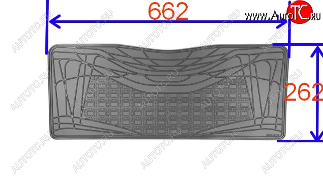 369 р. Универсальный коврик заднего ряда Norplast (662х262 мм) Great Wall Poer KingKong пикап (2021-2025) (Черный)  с доставкой в г. Кемерово