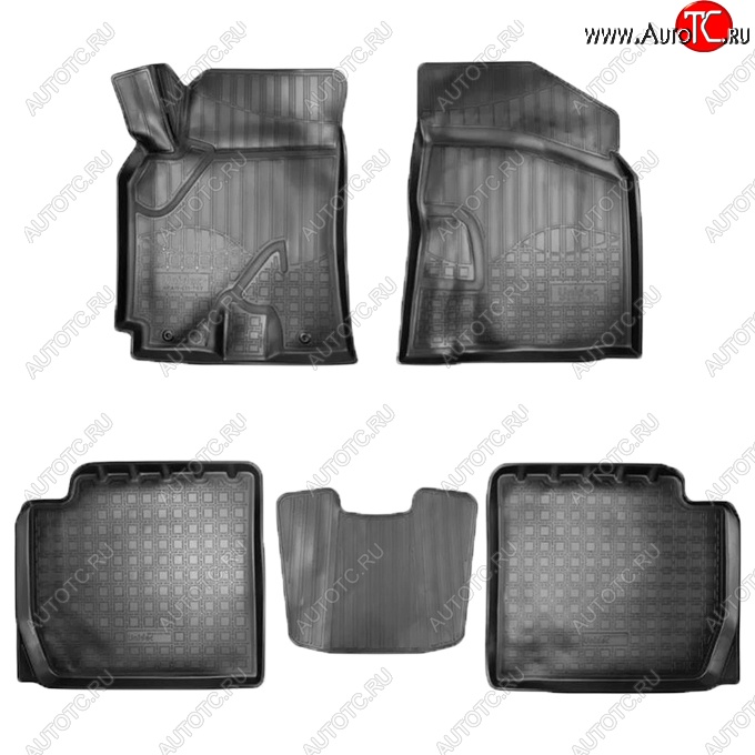 2 799 р. Коврики салонные Noplast (3D)  Chery Tiggo 3 (2014-2020) (Черные)  с доставкой в г. Кемерово