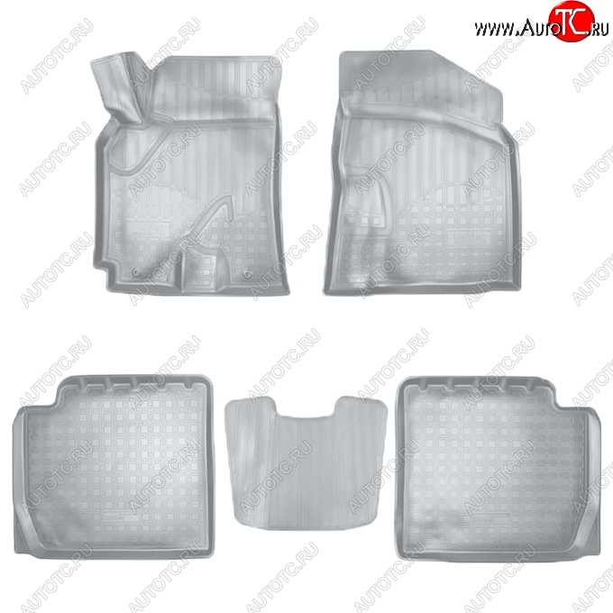 2 899 р. Коврики салонные Noplast (3D)  Chery Tiggo 3 (2014-2020) (Серые)  с доставкой в г. Кемерово
