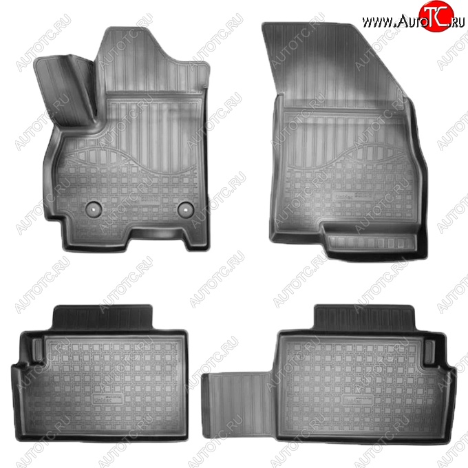 1 769 р. Коврики салонные Noplast (3D) Chery Tiggo 4 1-ый рестайлинг (2018-2023) (Черные)  с доставкой в г. Кемерово