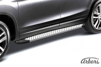 Порожки для ног Arbori Standart Silver Chery Tiggo 5 (T21) дорестайлинг (2014-2017)