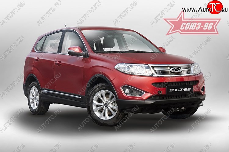 4 859 р. Декоративный элемент решетки радиатора Souz-96 (d10) Chery Tiggo 5 (T21) дорестайлинг (2014-2017)  с доставкой в г. Кемерово