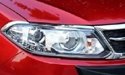 4 299 р. Накладки на фары СТ Chery Tiggo 5 (T21) дорестайлинг (2014-2017) (Неокрашенные)  с доставкой в г. Кемерово. Увеличить фотографию 2