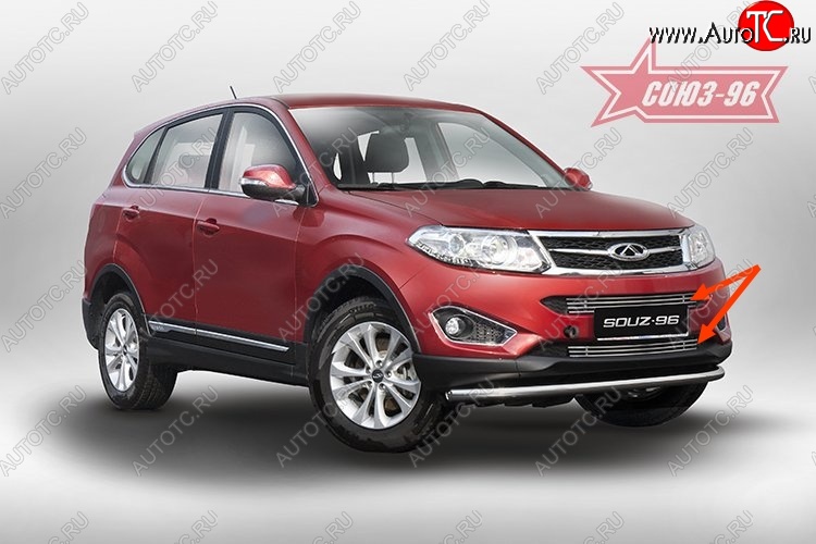 5 039 р. Декоративный элемент воздухозаборника Souz-96 (d10) Chery Tiggo 5 (T21) дорестайлинг (2014-2017)  с доставкой в г. Кемерово