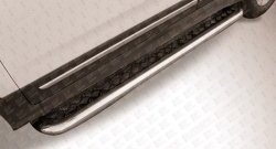15 349 р. Широкая защита порогов Slitkoff Chery Tiggo 5 (T21) дорестайлинг (2014-2017) (Нержавейка, Полированная)  с доставкой в г. Кемерово. Увеличить фотографию 2