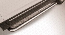 Широкая защита порогов Slitkoff Chery Tiggo 5  (T21) (2014-2017) дорестайлинг