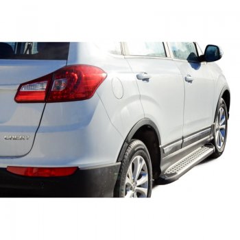 Порожки для ног Бумер (алюминий) Chery Tiggo 5  (T21) (2017-2020) рестайлинг