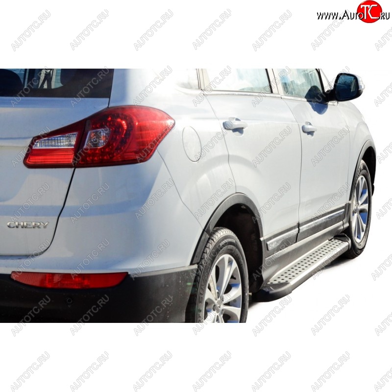 31 999 р. Порожки для ног Бумер (алюминий) Chery Tiggo 5 (T21) рестайлинг (2017-2020)  с доставкой в г. Кемерово