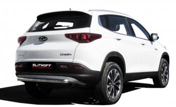 Защита заднего бампера Slitkoff (d57) Chery Tiggo 7 (2016-2020)