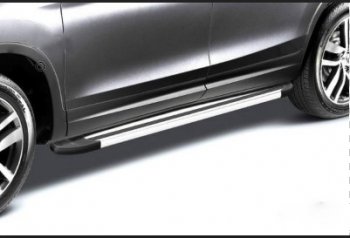 12 509 р. Алюминиевые пороги Arbori Luxe Black  Chery Tiggo 7 (2016-2020)  с доставкой в г. Кемерово. Увеличить фотографию 1
