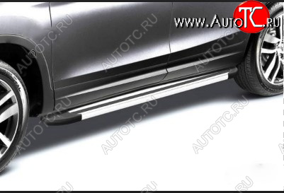 12 509 р. Алюминиевые пороги Arbori Luxe Black  Chery Tiggo 7 (2016-2020)  с доставкой в г. Кемерово