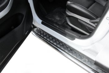 17 899 р. Защита порогов Slitkoff (Ø 57 мм, с листом) Chery Tiggo 7 (2016-2020)  с доставкой в г. Кемерово. Увеличить фотографию 4