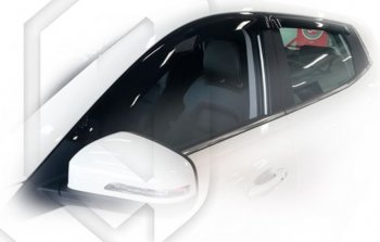 2 799 р. Дефлектора окон CA-Plastic Chery Tiggo 4 1-ый рестайлинг (2018-2023) (серия Classic полупрозрачный, Без хром молдинга)  с доставкой в г. Кемерово. Увеличить фотографию 2