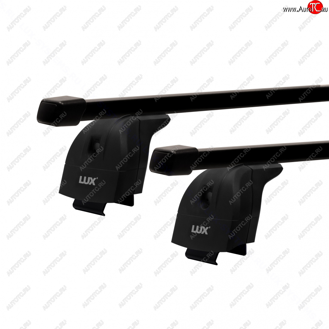 12 489 р. Багажник на крышу с низкими рейлингами сборе LUX  Chery Tiggo 7 PRO (2019-2025) (дуги прямоугольные 110 см, без замка, черный)  с доставкой в г. Кемерово