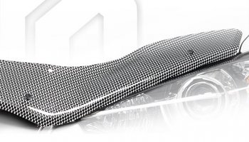 2 599 р. Дефлектор капота (2006-2010) CA-Plastik  Chery Tiggo T11 (2005-2013) дорестайлинг (серия Шелкография карбон-серебро)  с доставкой в г. Кемерово. Увеличить фотографию 2