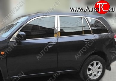 13 299 р. Накладки на стойки дверей СТ Chery Tiggo T11 дорестайлинг (2005-2013) (Неокрашенные)  с доставкой в г. Кемерово