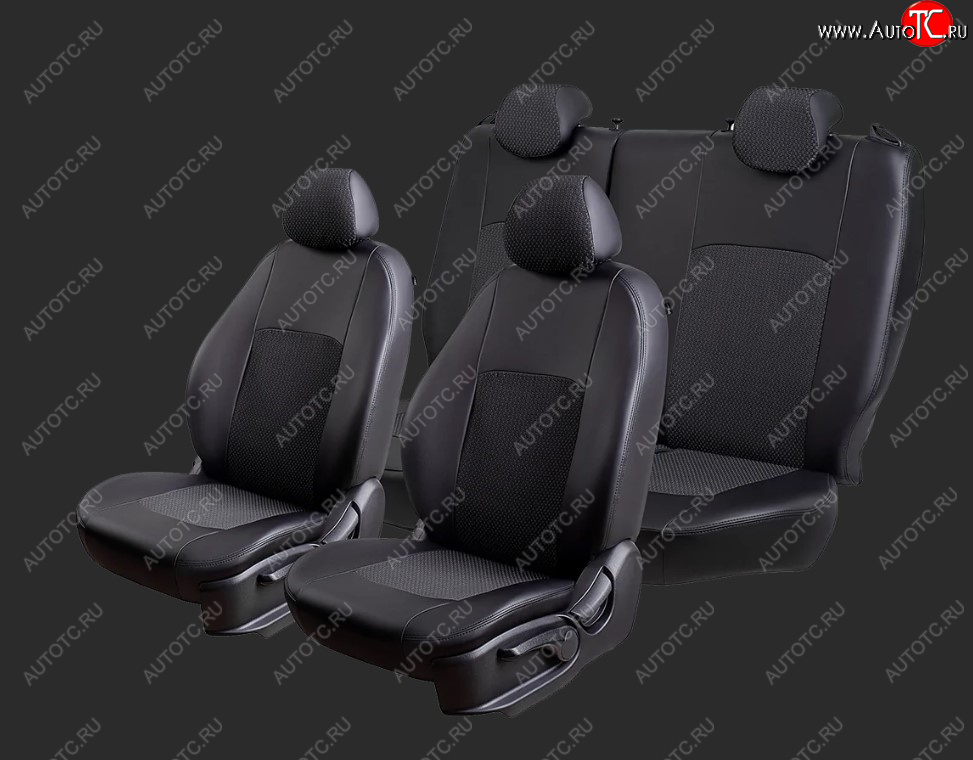 5 399 р. Чехлы для сидений Lord Autofashion Турин Ромб (экокожа/жаккард, раздельные спинка и сиденье 50/50, 2 П-образных подголовника) Chery Tiggo T11 дорестайлинг (2005-2013) (Черный, вставка Черный Вега)  с доставкой в г. Кемерово