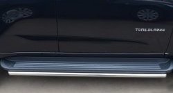Защита порогов из круглой трубы диаметром 42 мм SLITKOFF Chevrolet Trailblazer GM800 дорестайлинг (2012-2016)