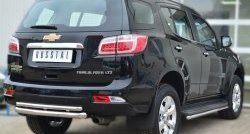 21 799 р. Защита заднего бампера (Ø63 и 42 мм, нержавейка) SLITKOFF Chevrolet Trailblazer GM800 дорестайлинг (2012-2016)  с доставкой в г. Кемерово. Увеличить фотографию 4