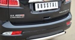 17 749 р. Защита заднего бампера (Ø63 мм, нержавейка) SLITKOFF  Chevrolet Trailblazer  GM800 (2012-2016) дорестайлинг  с доставкой в г. Кемерово. Увеличить фотографию 2