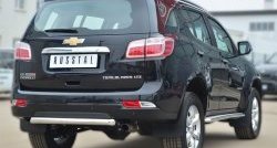 17 749 р. Защита заднего бампера (Ø63 мм, нержавейка) SLITKOFF  Chevrolet Trailblazer  GM800 (2012-2016) дорестайлинг  с доставкой в г. Кемерово. Увеличить фотографию 4
