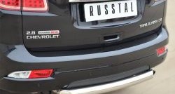 18 999 р. Одинарная защита заднего бампера из трубы диаметром 76 мм SLITKOFF  Chevrolet Trailblazer  GM800 (2012-2016) дорестайлинг  с доставкой в г. Кемерово. Увеличить фотографию 2