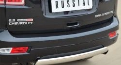 20 999 р. Защита заднего бампера (Ø75x42 мм, нержавейка) SLITKOFF  Chevrolet Trailblazer  GM800 (2012-2016) дорестайлинг  с доставкой в г. Кемерово. Увеличить фотографию 2